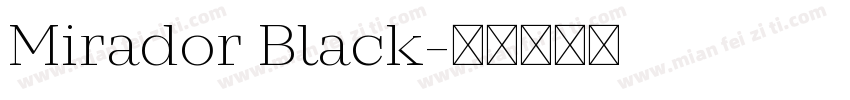 Mirador Black字体转换